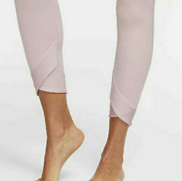 Nike Yoga High Waist 7/8 Blush Pink Leggings Size XXL - Picture 6 of 10